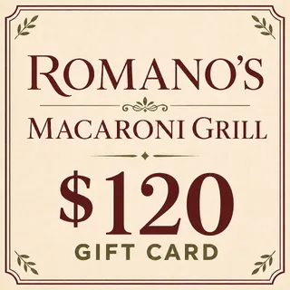 $120.00 USD ROMANOS MACARONI GRILL GIFT CARDS