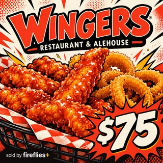 $75.00 USD WINGERS RESTAURANT & ALEHOUSE GIFT CARDS
