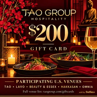 $200.00 USD TAO GROUP HOSPITALITY GIFT CARDS