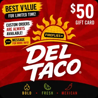 $50.00 USD DEL TACO GIFT CARDS