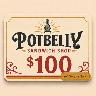 $100.00 USD POTBELLY SANDWICH SHOP GIFT CARDS