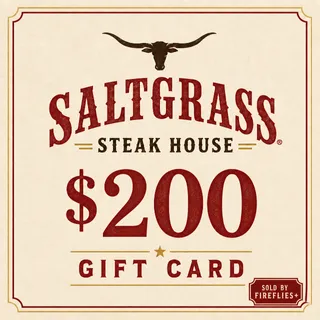 $200.00 USD SALTGRASS STEAK HOUSE GIFT CARDS