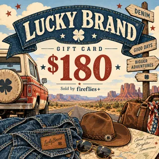 $180.00 USD LUCKY BRAND GIFT CARDS