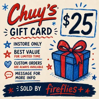 $25.00 USD CHUY'S GIFT CARDS