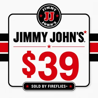 $39.00 USD JIMMY JOHN'S GIFT CARDS