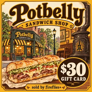 $30.00 USD POTBELLY SANDWICH SHOP GIFT CARDS