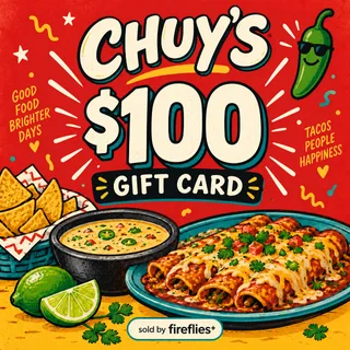 $100.00 USD CHUYS GIFT CARDS