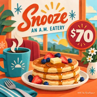 $70.00 USD SNOOZE AN AM EATERY GIFT CARDS
