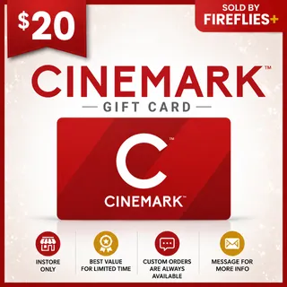 $20.00 USD CINEMARK GIFT CARDS