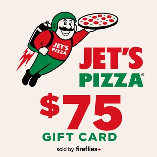 $75.00 USD JET'S PIZZA GIFT CARDS