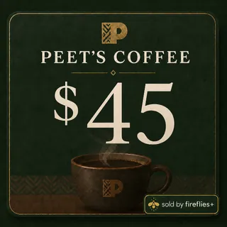 $45.00 USD PEETS COFFEE GIFT CARDS