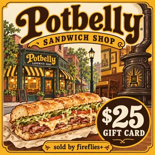 $25.00 USD POTBELLY SANDWICH SHOP GIFT CARDS