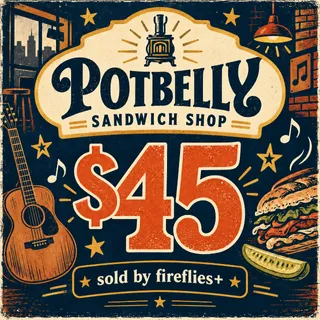 $45.00 USD POTBELLY SANDWICH SHOP GIFT CARDS