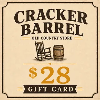 $28.00 USD CRACKER BARREL OLD COUNTRY STORE GIFT CARD