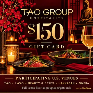 $150.00 USD TAO GROUP HOSPITALITY GIFT CARDS