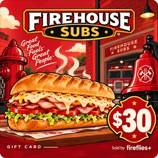 $30.00 USD FIREHOUSE SUBS GIFT CARDS