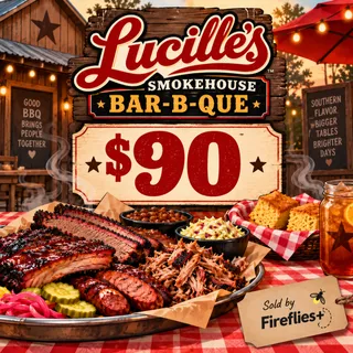 $90.00 USD LUCILLES SMOKEHOUSE BBQ GIFT CARDS