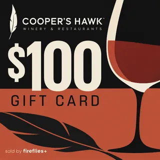 $100.00 USD COOPERS HAWK WINERY & RESTAURANTS GIFT CARDS