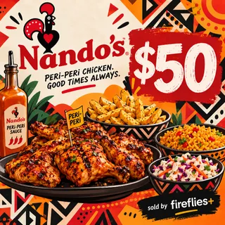 $50.00 USD NANDOS GIFT CARDS