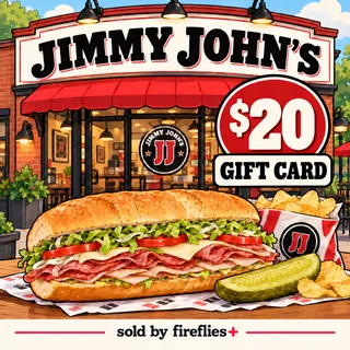 $20.00 USD JIMMY JOHNS GIFT CARDS