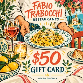 $50.00 USD FABIO TRABOCCHI RESTAURANTS GIFT CARDS