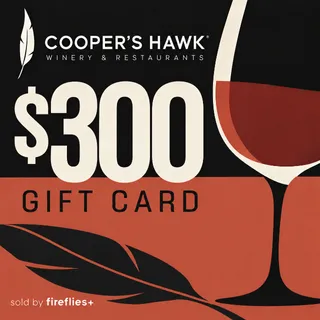 $300.00 USD COOPERS HAWK WINERY & RESTAURANTS GIFT CARDS