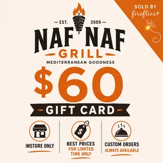 $60.00 USD NAF NAF GRILL GIFT CARDS