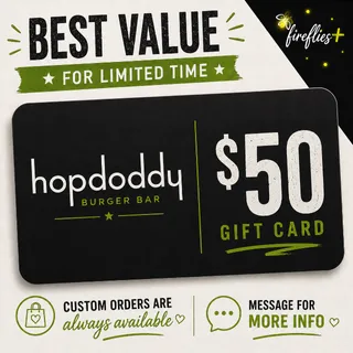 $50.00 USD HOPDODDY BURGER BAR GIFT CARD
