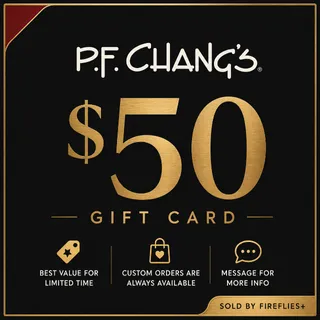 $50.00 USD PF CHANGS GIFT CARDS
