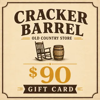 $90.00 USD CRACKER BARREL OLD COUNTRY STORE GIFT CARDS