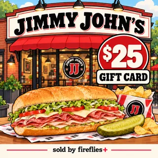 $25.00 USD JIMMY JOHNS GIFT CARDS