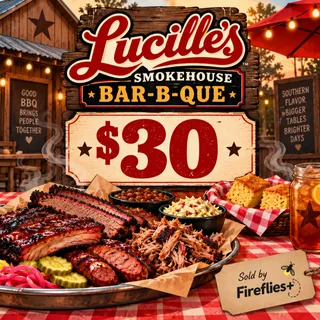 $30.00 USD LUCILLES SMOKEHOUSE BBQ GIFT CARDS