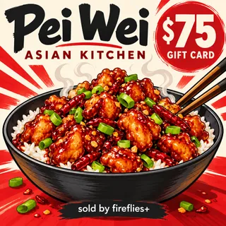 $75.00 USD PEI WEI ASIAN KITCHEN GIFT CARDS