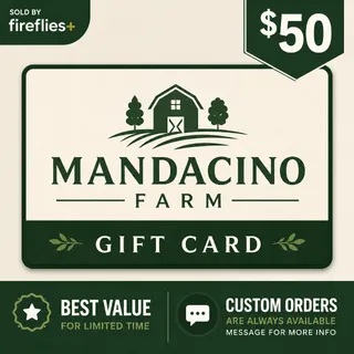 $50.00 USD MANDACINO FARM GIFT CARDS