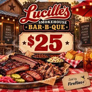 $25.00 USD LUCILLES SMOKEHOUSE BBQ GIFT CARDS