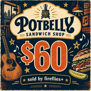 $60.00 USD POTBELLY SANDWICH SHOP GIFT CARDS