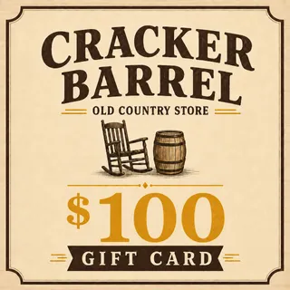 $100.00 USD CRACKER BARREL OLD COUNTRY STORE GIFT CARD