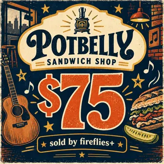 $75.00 USD POTBELLY SANDWICH SHOP GIFT CARDS