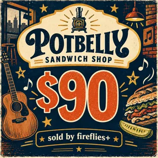$90.00 USD POTBELLY SANDWICH SHOP GIFT CARDS