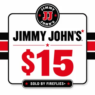 $15.00 USD JIMMY JOHN'S GIFT CARDS