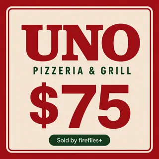 $75.00 USD UNO PIZZERIA & GRILL GIFT CARDS