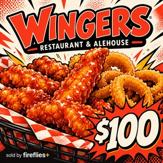 $100.00 USD WINGERS RESTAURANT & ALEHOUSE GIFT CARDS