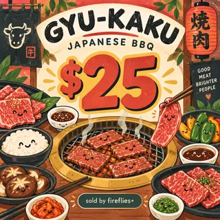 $25.00 USD GYU KAKU JAPANESE BBQ GIFT CARDS