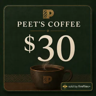 $30.00 USD PEETS COFFEE GIFT CARDS