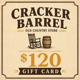 $120.00 USD CRACKER BARREL OLD COUNTRY STORE GIFT CARDS