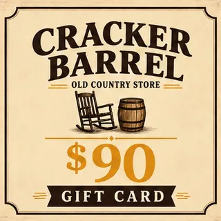 $90.00 USD CRACKER BARREL OLD COUNTRY STORE GIFT CARDS