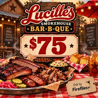$75.00 USD LUCILLES SMOKEHOUSE BBQ GIFT CARDS