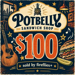 $100.00 USD POTBELLY SANDWICH SHOP GIFT CARDS