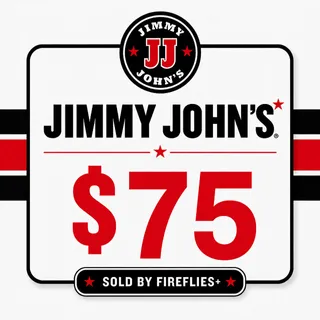 $75.00 USD JIMMY JOHN'S GIFT CARDS