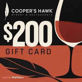 $200.00 USD COOPERS HAWK WINERY & RESTAURANTS GIFT CARDS